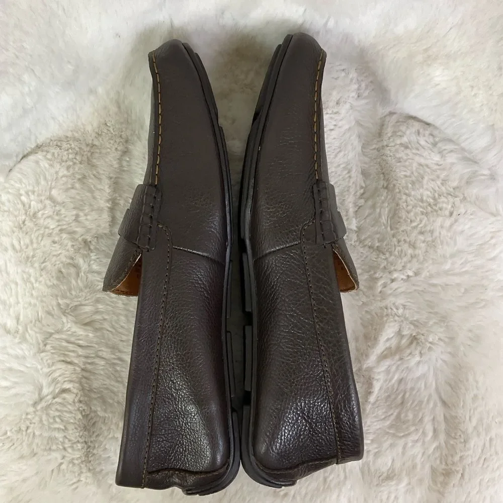 NEW BORN Brown Andes Leather Penny Driving Shoes Loafers Size 11